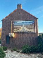 Buitendoek ‘Route 66’ (3,5 m x 2 m) inclusief frame, Ophalen, Zo goed als nieuw