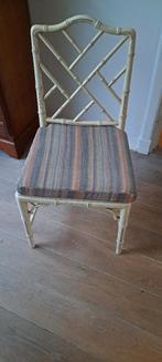 faux bamboo Jonathan Adler stoelen, Huis en Inrichting, Stoelen, Ophalen, Gebruikt, Wit, Riet of Rotan