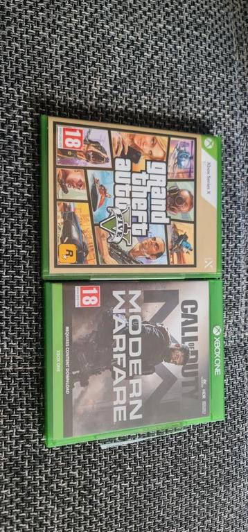 Verkoop GTA V en Call of Duty Modern Warfare XBOX beschikbaar voor biedingen
