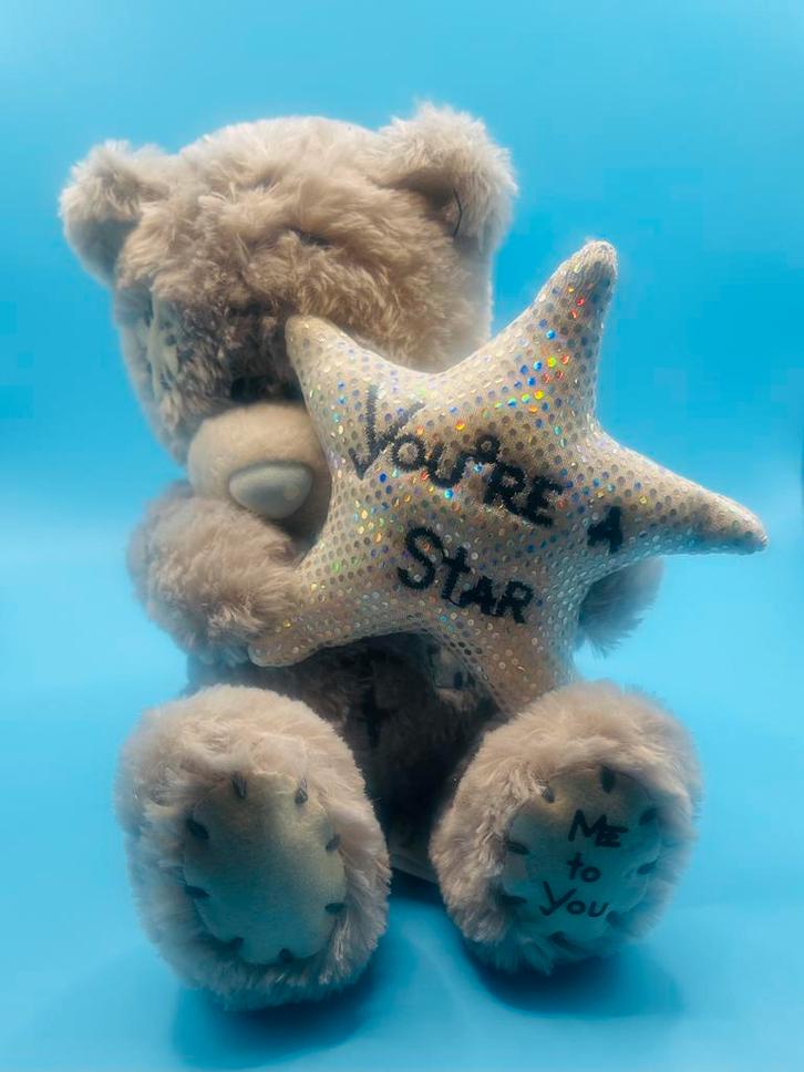 Me to you beertje “Youre a Star”, Verzamelen, Beren en Cherished Teddies, Zo goed als nieuw, Stoffen beer, Me To You, Ophalen of Verzenden