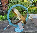bronzen zonnewijzer / man met zonnewijzer / nieuw, Tuin en Terras, Zonnewijzers, Huis en tuin decoratie Marie, Nieuw, Info@huisentuindecoratiemarie.nl