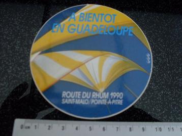 sticker route du rhum 1990 saint-malo pointe-a-pitre beschikbaar voor biedingen
