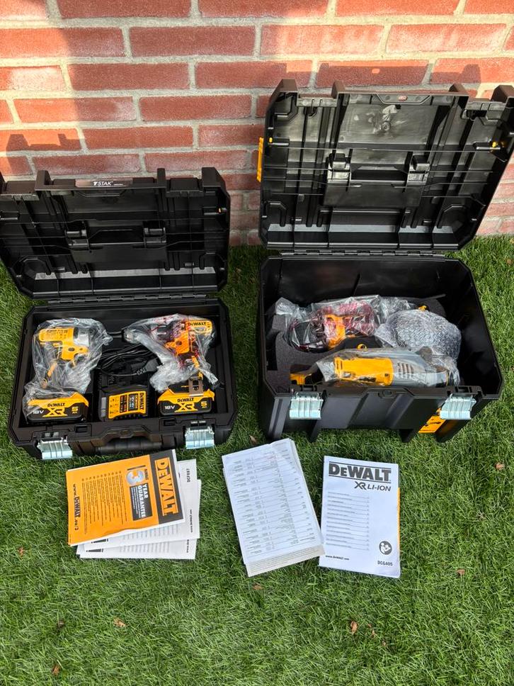 DeWALT DCK422P3T 18V Li-ion XR accu 4 delig combiset 3x5.0Ah, Doe-het-zelf en Verbouw, Gereedschap | Boormachines, Nieuw, Boor- en Schroefmachine