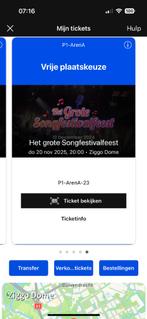 Tickets het grote songfestival feest 20 november om 20:00, Tickets en Kaartjes, Evenementen en Festivals, Drie personen of meer