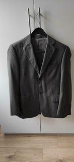 Bruine colbert met fijne witte streepjes maat 48. Een keertj, Kleding | Heren, Kostuums en Colberts, Bruin, Maat 48/50 (M), Zo goed als nieuw