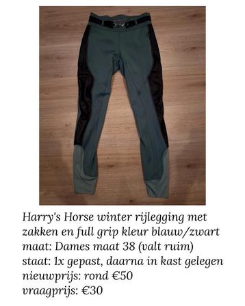 Harry's Horse winter rijlegging full grip dames maat 38  beschikbaar voor biedingen