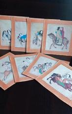 Set van acht Japanse shunga erotische kunstwerken op doek, Antiek en Kunst, Kunst | Niet-Westerse kunst, Ophalen of Verzenden