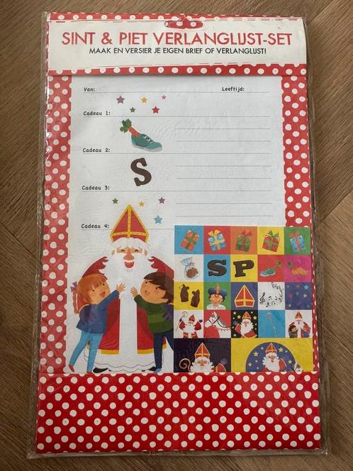 Sint & Piet verlanglijst set, Diversen, Sinterklaas, Zo goed als nieuw, Ophalen of Verzenden