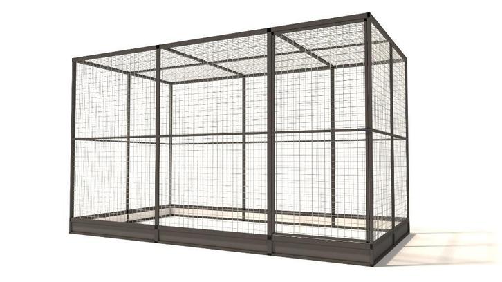Aluminium Kippenren Noa | 50 mm gaas 328 x 176 x 193 cm, Dieren en Toebehoren, Pluimvee | Toebehoren, Nieuw, Kippenhok of Kippenren