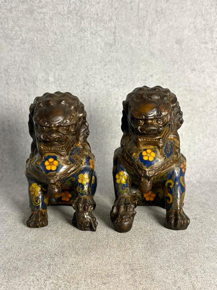 Cloisonné set foo dogs, Antiek en Kunst, Kunst | Niet-Westerse kunst, Ophalen of Verzenden