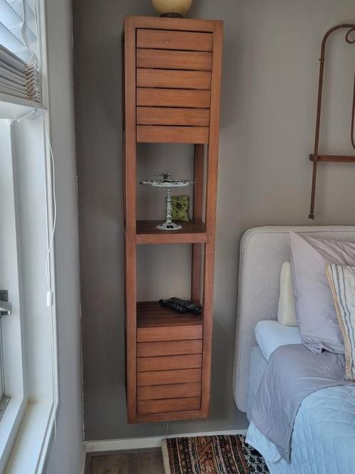2 zwevende NACHTKASTEN / BOEKENKASTEN, Huis en Inrichting, Kasten | Boekenkasten, Zo goed als nieuw, Minder dan 50 cm, 150 tot 200 cm