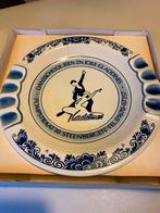Vintage delfsblauw Dansschool Gladdines Steenbergen, Ophalen of Verzenden, Nieuw, Porselein, Overige typen