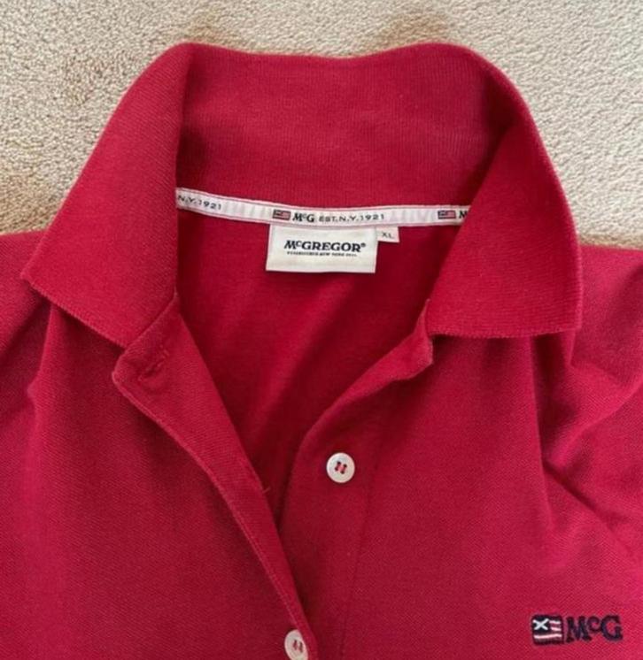 Wijnrode polo McGregor maat XL, Kleding | Dames, Tops, Zo goed als nieuw, Maat 46/48 (XL) of groter, Rood, Korte mouw, Ophalen of Verzenden