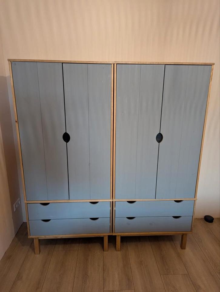 vidaxl OTTA set wardrobe 2 units, Huis en Inrichting, Kasten | Kledingkasten, Zo goed als nieuw, 150 tot 200 cm, 100 tot 150 cm