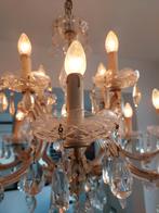 Kroonluchter kristal, Huis en Inrichting, Lampen | Kroonluchters, Ophalen, Gebruikt, Glas, Oude Belgische kroonluchter