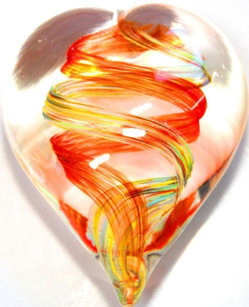 Schitterende Murano Latticino Glas Hart Paperweight, Antiek en Kunst, Antiek | Glas en Kristal, Verzenden