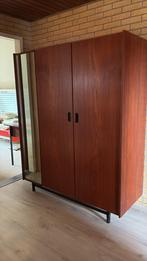Vintage Houten Kast met Spiegels, Ophalen, Gebruikt, 100 tot 150 cm, 150 tot 200 cm