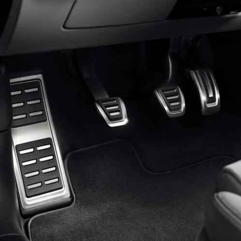 Originele RVS sportpedalen en voetsteun Audi A4 en A5, Auto diversen, Auto-accessoires, Nieuw, Ophalen of Verzenden