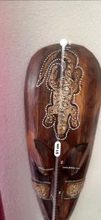 Houten Afrikaans Masker met Krokodil, Antiek en Kunst, Ophalen of Verzenden
