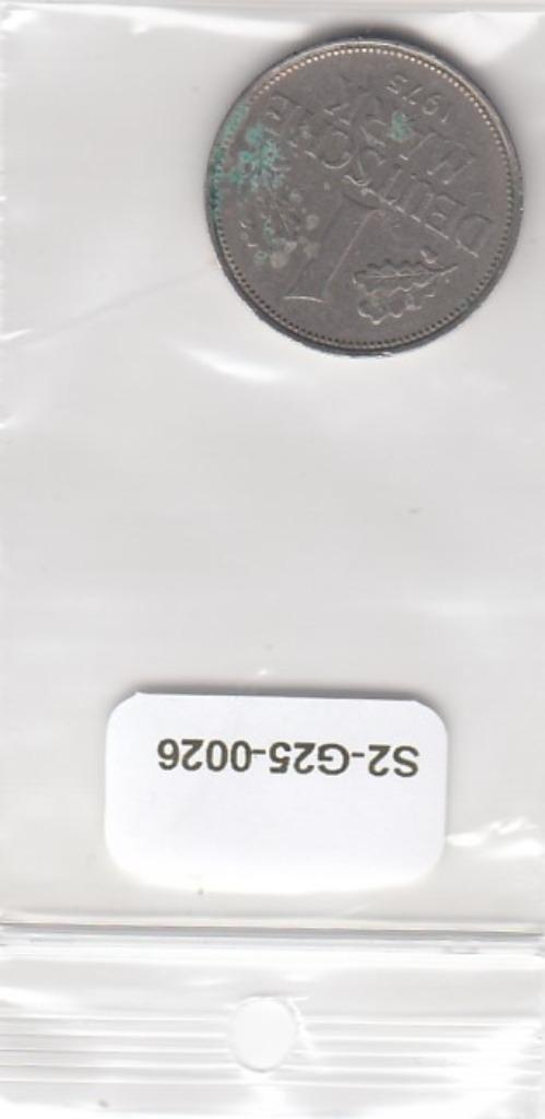 S2-G25-0026 Germany 1 Mark VF 1975 KM110 F, Postzegels en Munten, Munten | Europa | Niet-Euromunten, Duitsland, Verzenden