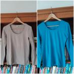 Anni Rolfi longsleeves, twee stuks, beige/lichtblauw, mt M, Maat 38/40 (M), Anni Rolfi, Zo goed als nieuw, Lange mouw