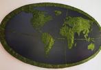 Wereldkaart van hout en mos 162x86cm, Ophalen, Nieuw