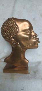 Bronzen buste van Afrikaanse vrouw, Ophalen of Verzenden, Brons