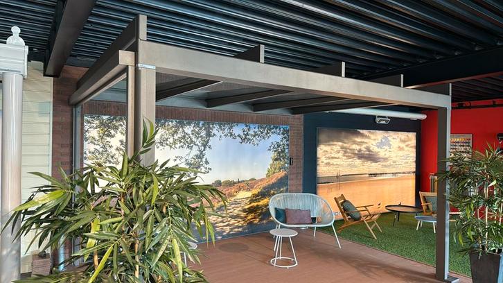 Weinor Terrazza Pure terrasoverkapping – showroommodel 4x3m, Tuin en Terras, Overkappingen, Zo goed als nieuw, Veranda, Ophalen