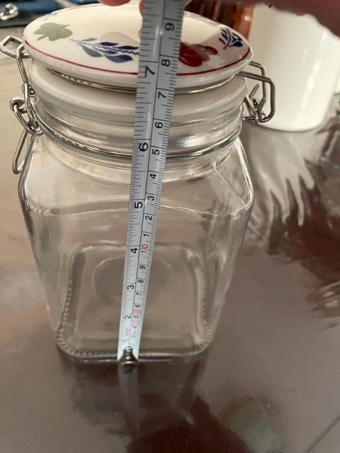 Boerenbont glazen weckpot met stenen deksel Boerenbond, Huis en Inrichting, Keuken | Servies, Gebruikt, Overige typen, Boerenbont