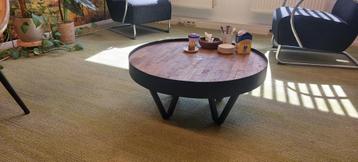 Salontafel hout rond beschikbaar voor biedingen