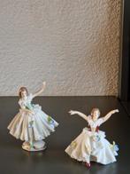 2x Antieke Kleine Porseleinen Danseressen Saksisch Kant, Antiek en Kunst, Antiek | Porselein, Ophalen of Verzenden