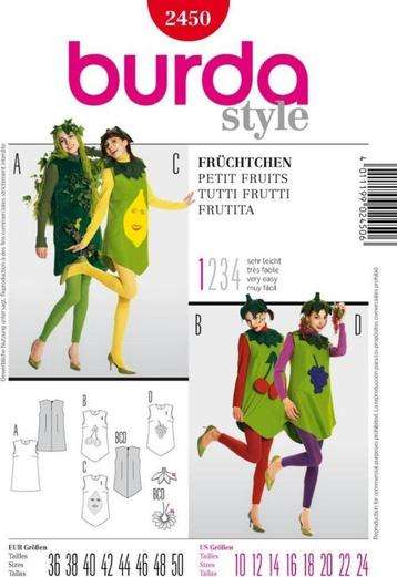 Burda Naaipatroon 2450 - Tutti frutti in variaties beschikbaar voor biedingen