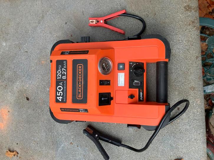 Black+Decker Jumpit 450A Startbooster acculader auto kick, Auto diversen, Jumpstarters, Gebruikt, Ophalen of Verzenden