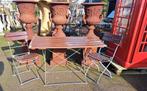 Oude tuinset bistroset tafel met 2 stoelen en losse tafels, Ophalen