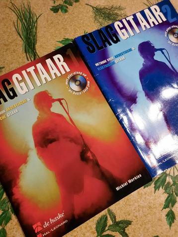 Gitaar: lesboek slaggitaar 1 + 2 + cd's- Merkies-slag gitaar beschikbaar voor biedingen