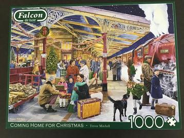 Falcon DeLuxe Kerst Puzzel Coming Home for Christmas 1000 st beschikbaar voor biedingen