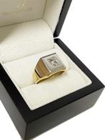 Bicolor Gouden Heren Ring 0.50 ct Amsterdamse Roos Diamant, 20 of groter, Heer, Onbekend, Ophalen of Verzenden