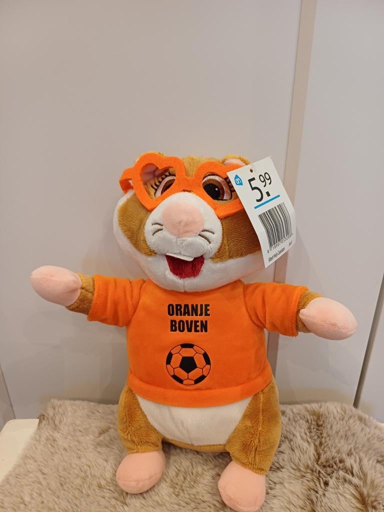 WK Hamster Oranje - Nieuw met kaartje!, Ophalen of Verzenden, Nieuw, Overige typen