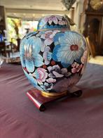Gemberpot (China) cloisonné emaille - puntgaaf, Ophalen of Verzenden