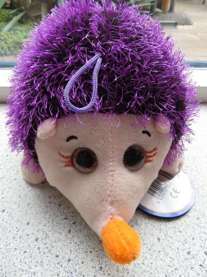 Paarse egel met oranje neus merk ERIZO Grupa Moya, Kinderen en Baby's, Speelgoed | Knuffels en Pluche, Nieuw, Overige typen, Ophalen of Verzenden