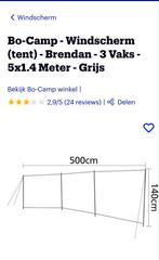 windscherm bo camp 5m x 1.4m, Zo goed als nieuw