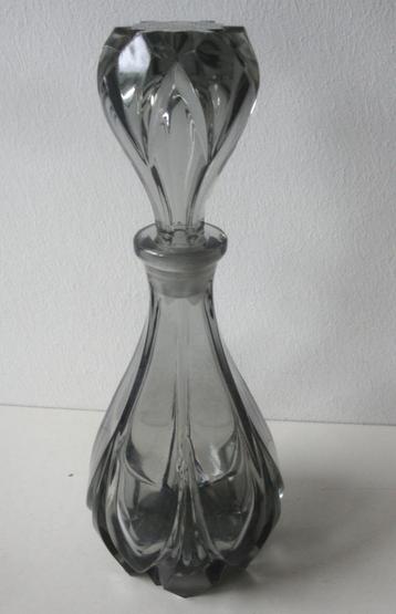 Fumé-kleurig Art Deco / Art Nouveau karafje met holle stop,  beschikbaar voor biedingen