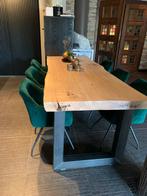 Stoere boom tafel uniek exemplaar., Ophalen, 50 tot 100 cm, Zo goed als nieuw, Vijf personen of meer