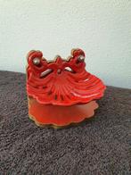 Brocant Vintage Emaille/Gietijzeren Zeepbakje Rood, Ophalen of Verzenden