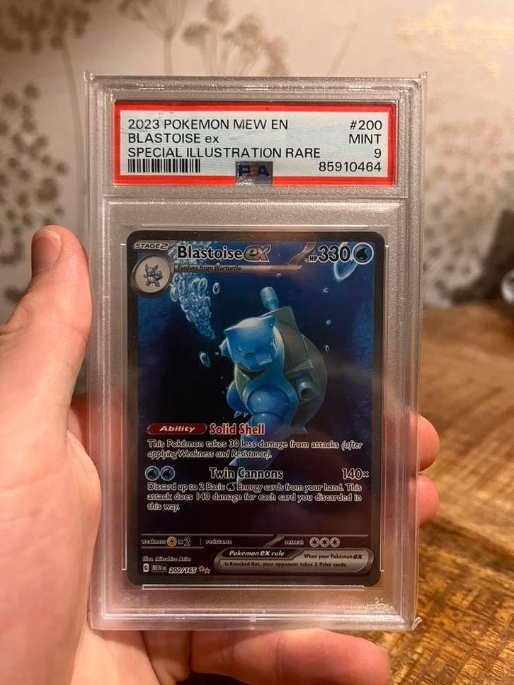 Pokemon TCG - Blastoise EX #200 PSA 9 (151), Hobby en Vrije tijd, Verzamelkaartspellen | Pokémon, Nieuw, Losse kaart, Foil, Ophalen of Verzenden