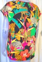 GEISHA🌞 v hals top multi kleur +luipaard motief mt 40, Maat 38/40 (M), Overige kleuren, Geisha, Verzenden