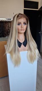 MEGA-UITVERKOOP! Luxe Lace Pruik: Bruin naar Blond, Babyhaar, Ophalen of Verzenden, Nieuw, Pruik of Haarverlenging