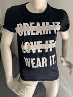 Relish shirt met leuke opdruk maat s, Kleding | Dames, T-shirts, Verzenden, ., Zwart, Zo goed als nieuw