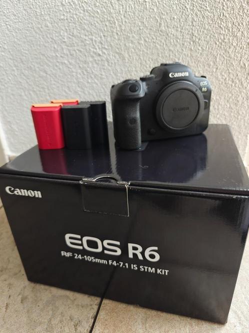 Canon Eos R6 + evt. F 24-105mm F/4L IS USM + battery grip, Audio, Tv en Foto, Fotocamera's Digitaal, Zo goed als nieuw, Spiegelreflex