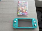 Nintendo Switch Lite Turquoise incl. lader en Mariokart, Ophalen of Verzenden, Turquoise, Zo goed als nieuw